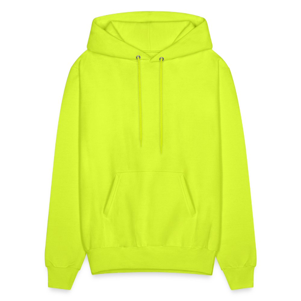 Men's Hoodie - Where Myth Meets Mission (RETRO) - safety green