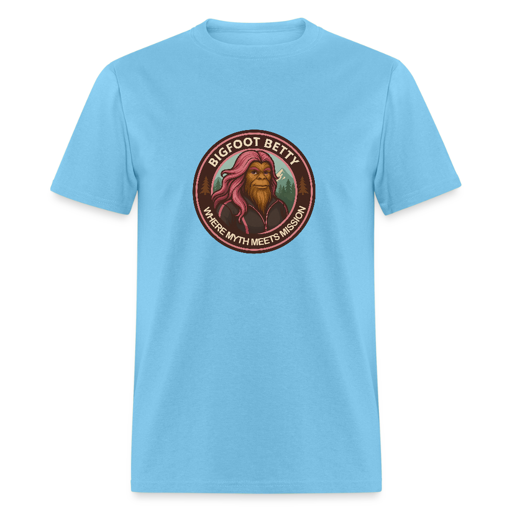 Unisex Classic T-Shirt - Where Myth Meets Mission (RETRO) - aquatic blue