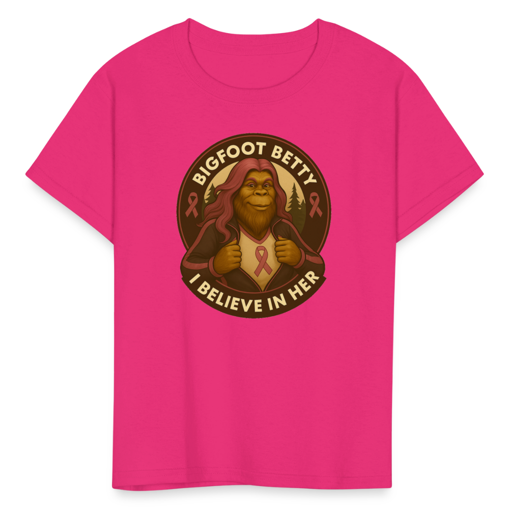 Kids' T-Shirt -I Believe In Her (RETRO) - fuchsia