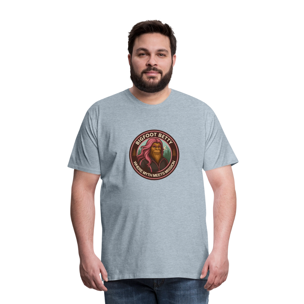 Men's Premium T-Shirt - Where Myth Meets Mission (RETRO) - heather ice blue