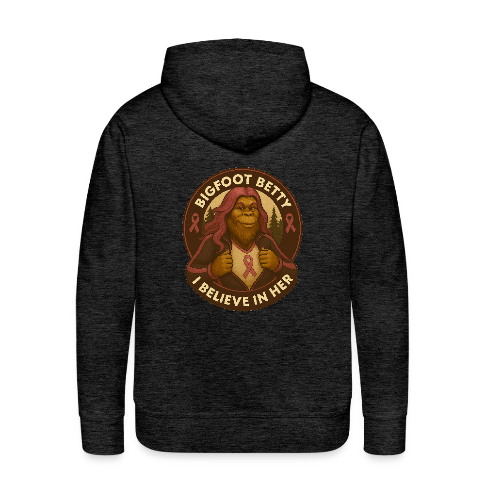 Men’s Premium Hoodie - I Believe In Her (F/B) (RETRO) - charcoal grey