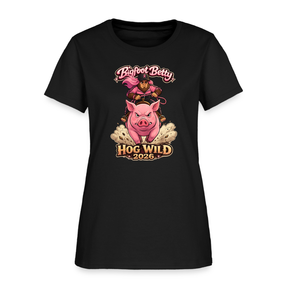 Women's T-Shirt - BFB Hog Wild - HOG - black