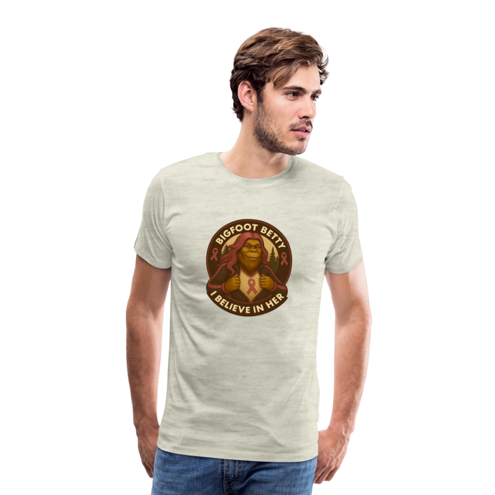 Men's Premium T-Shirt - I Believe In Her (RETRO) - heather oatmeal