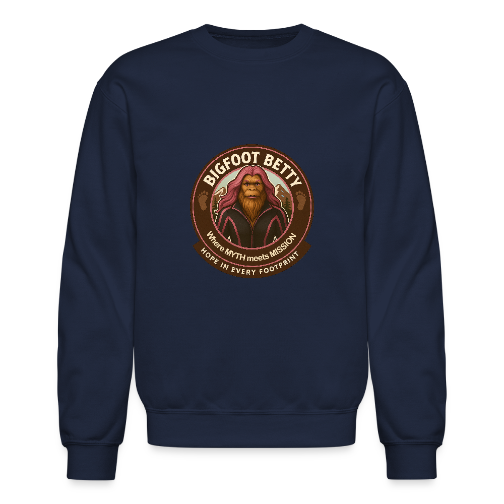 Crewneck Sweatshirt - Hope in Every Footprint (RETRO) - navy