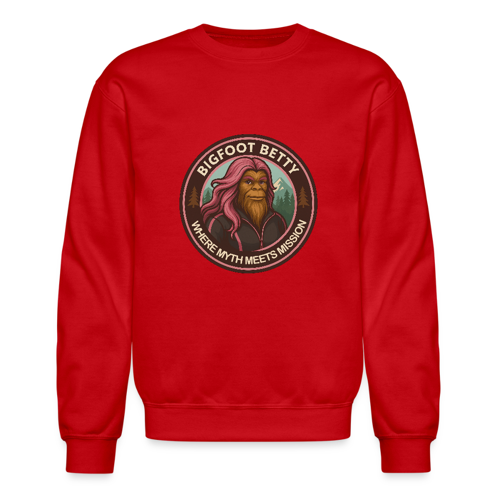 Crewneck Sweatshirt - Where Myth Meets Mission (RETRO) - red
