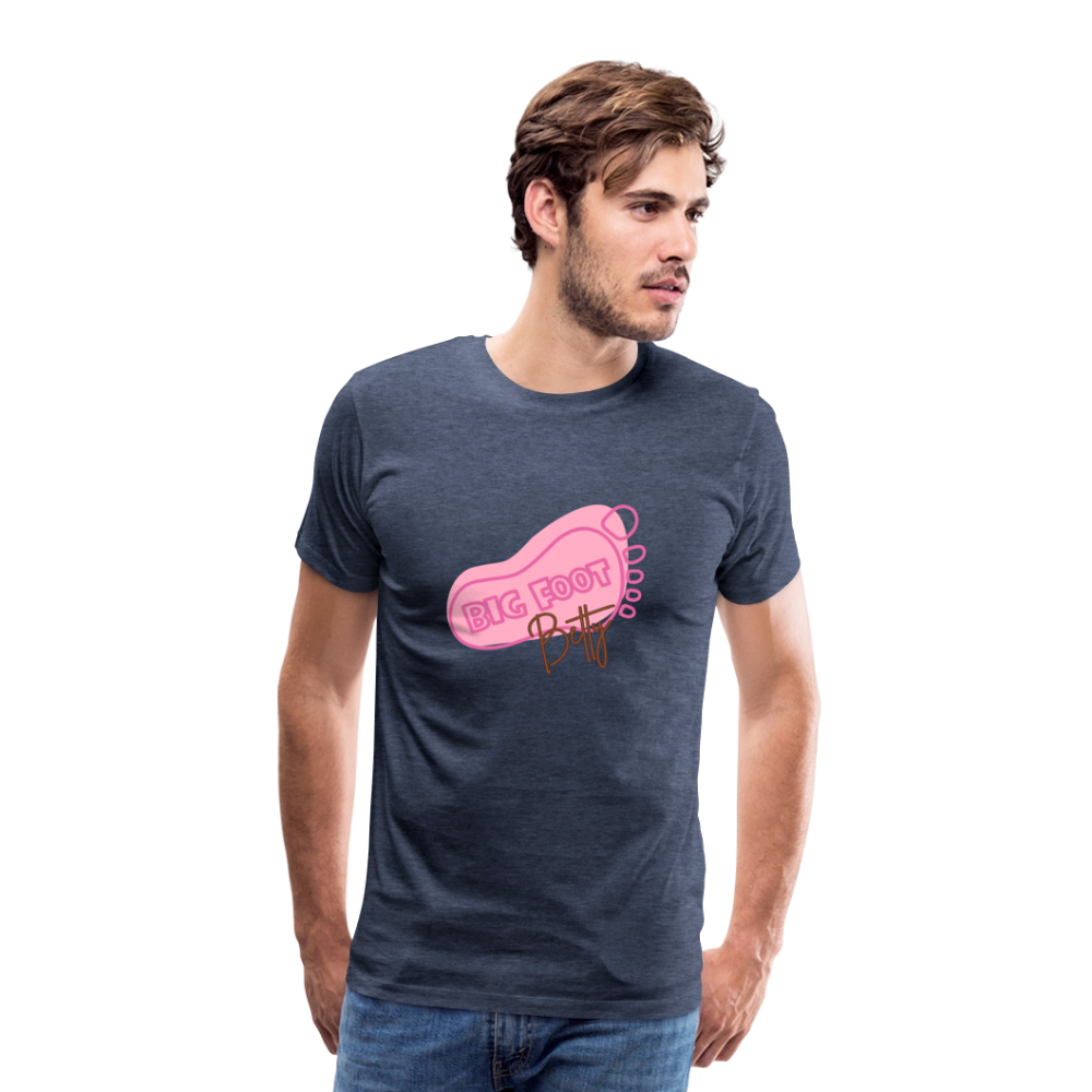 Men's Premium T-Shirt - BFB FootPrint - heather blue