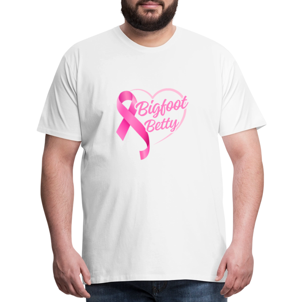 Men's Premium T-Shirt -BFB Pink Ribbon - white