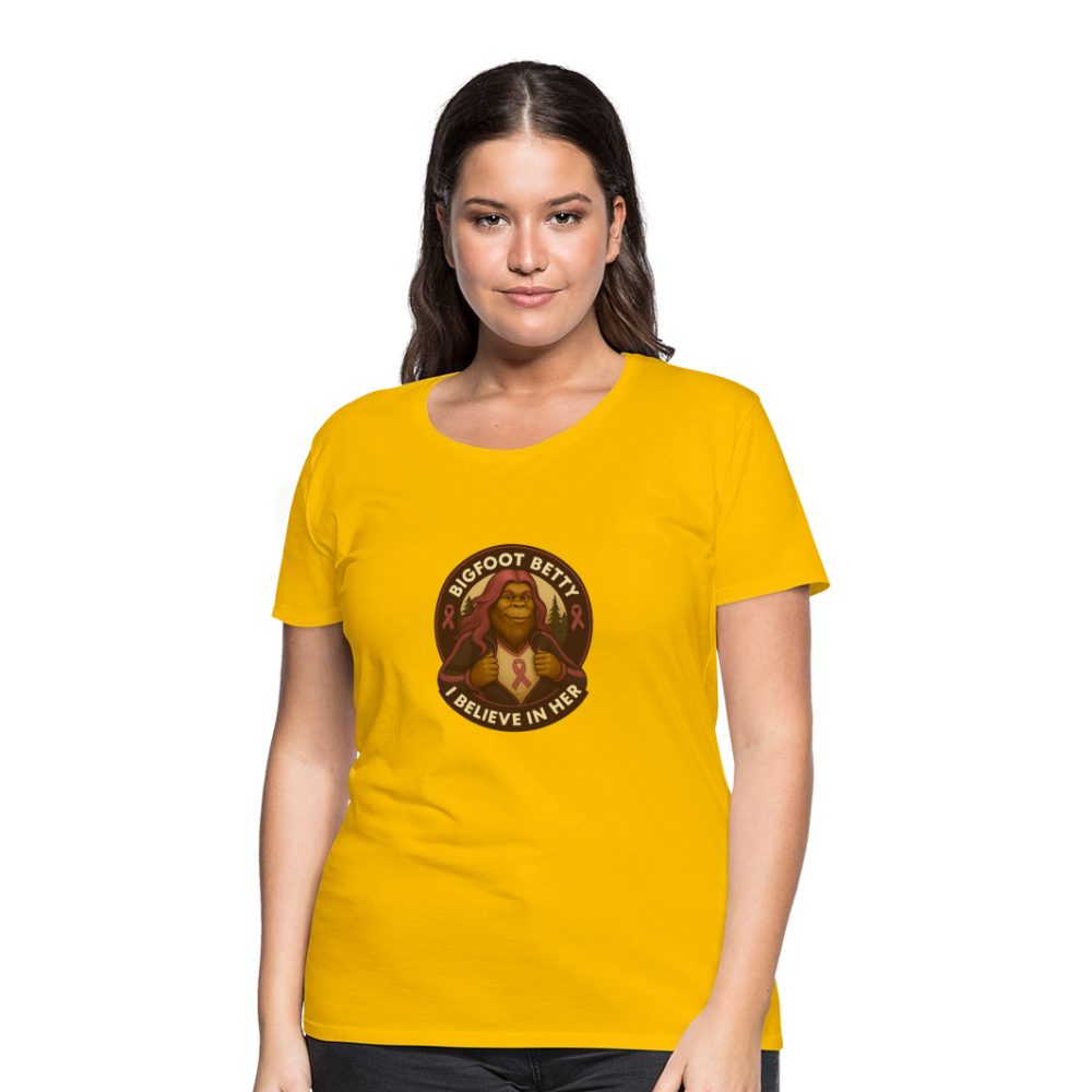 Women’s Premium T-Shirt - I Believe In Her (RETRO) - sun yellow