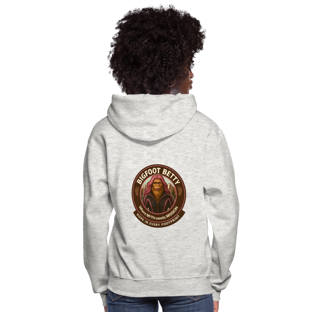 Women's Hoodie - Hope in Every Footprint (RETRO) - heather oatmeal