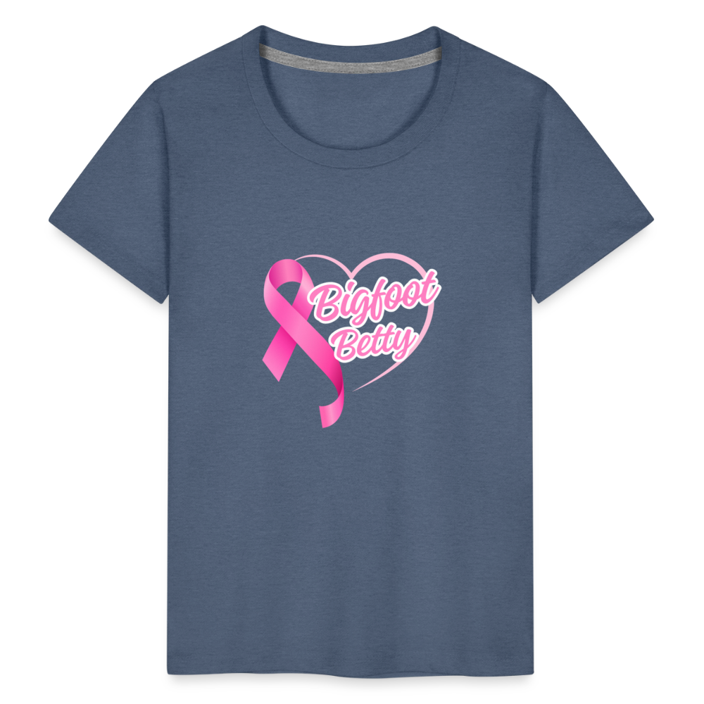 Toddler Premium T-Shirt - BFB Pink Ribbon - heather blue