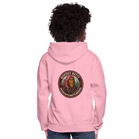 Women's Hoodie - Where Myth Meets Mission (RETRO) - classic pink