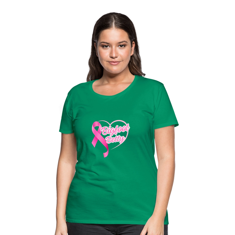 Women’s Premium T-Shirt - BFB Pink Ribbon - kelly green