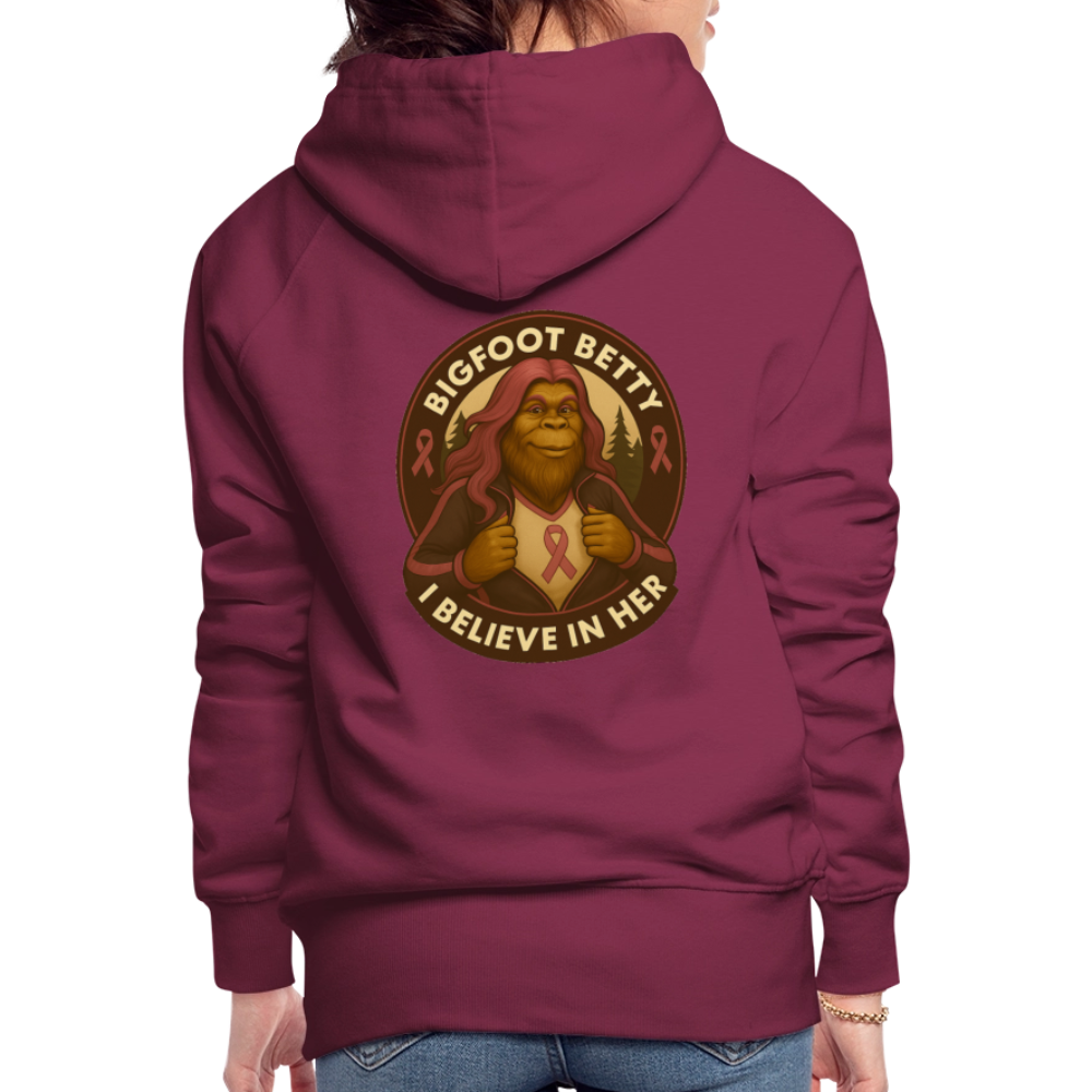Women’s Premium Hoodie - I Believe In Her (RETRO) - burgundy