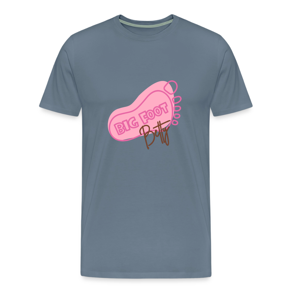 Men's Premium T-Shirt - BFB FootPrint - steel blue