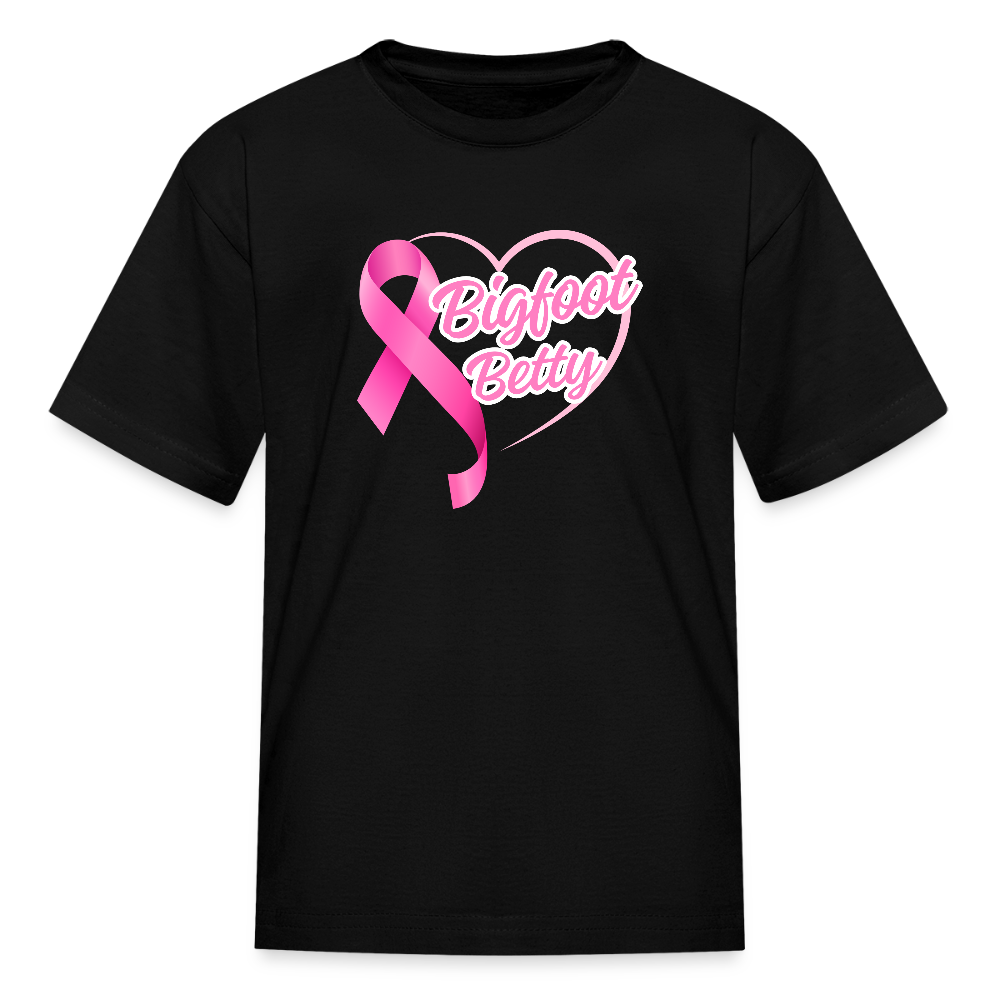 Kids' T-Shirt - BFB Pink Ribbon - black