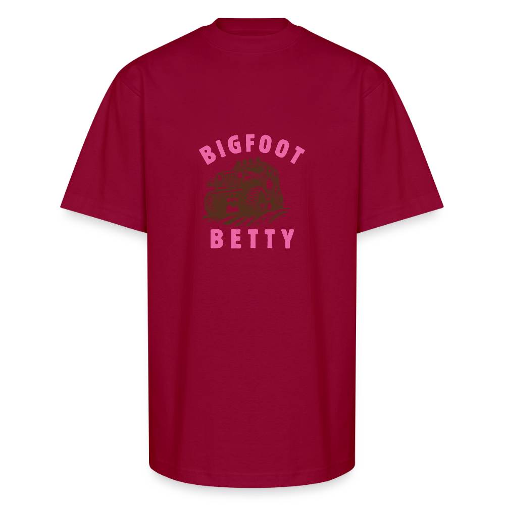 Unisex Oversized Heavyweight T-Shirt - BFB Jeep - cardinal