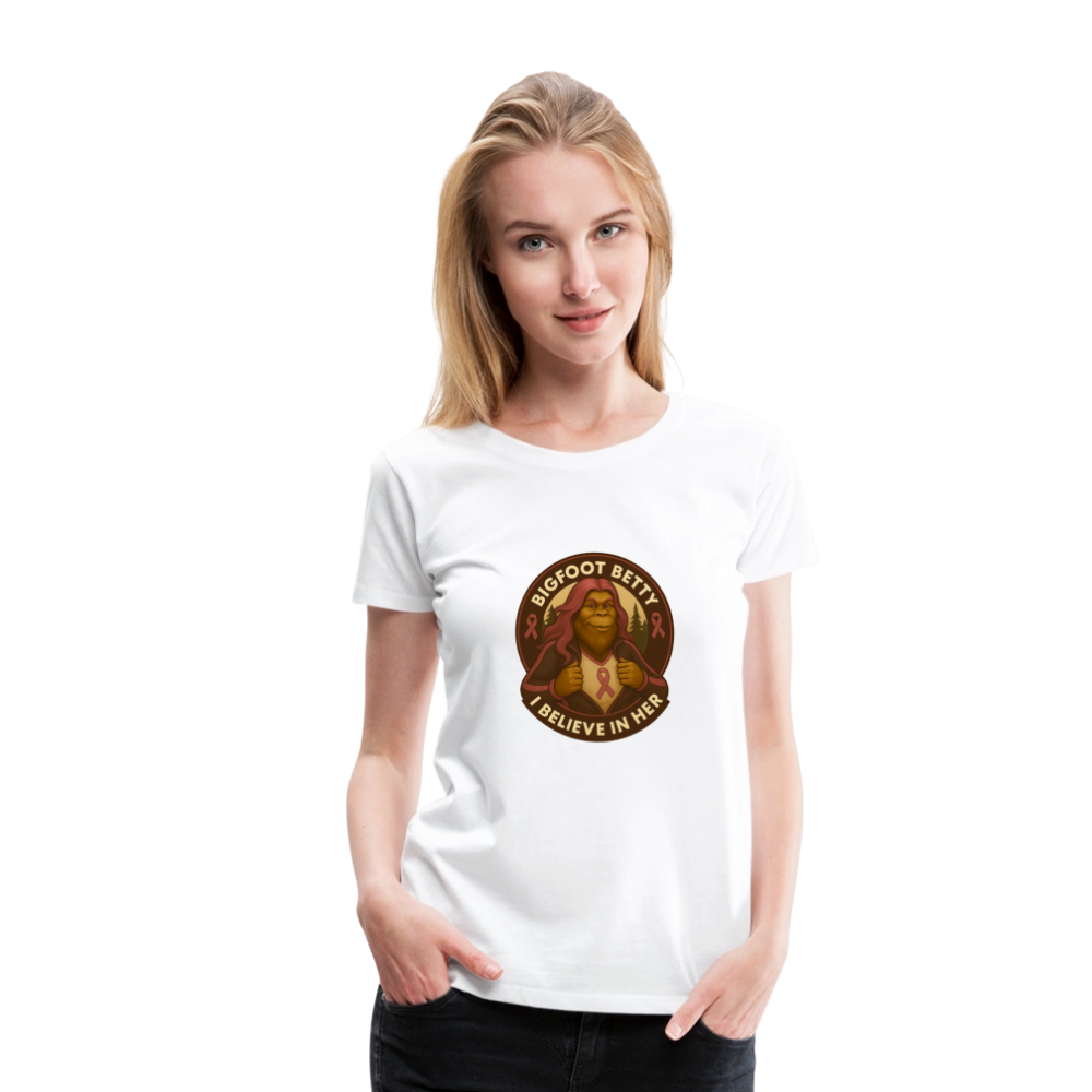 Women’s Premium T-Shirt - I Believe In Her (RETRO) - white