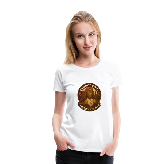 Women’s Premium T-Shirt - I Believe In Her (RETRO) - white