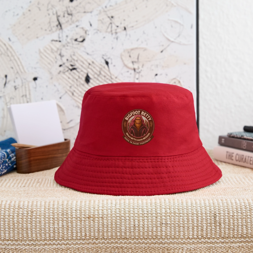 Kid's Bucket Hat - Hope in Every Footprint (RETRO) - red