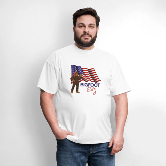 BFB July 4 -Waving Flag Unisex Classic T-Shirt - white