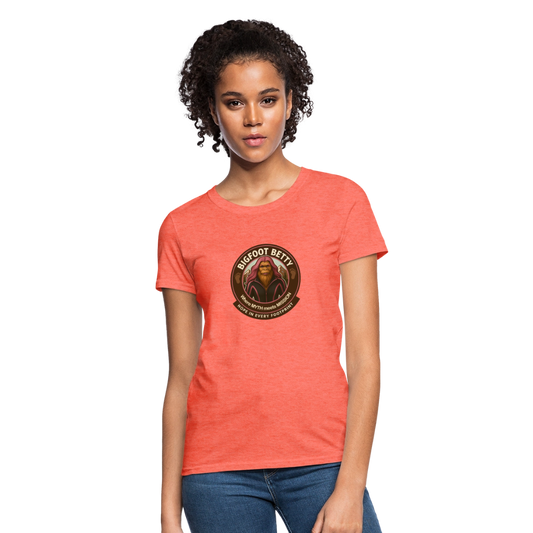 Women's T-Shirt - Hope in Every Footprint (RETRO) - heather coral