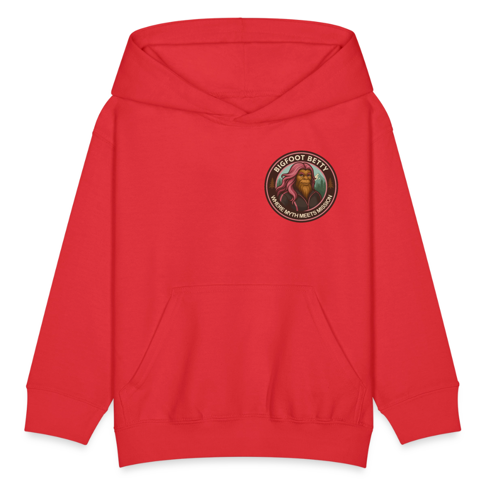 Kids' Hoodie - Where Myth Meets Mission (F/B) (RETRO) - red