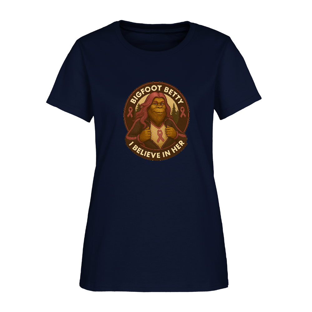 Women's T-Shirt - I Believe In Her (RETRO) - navy