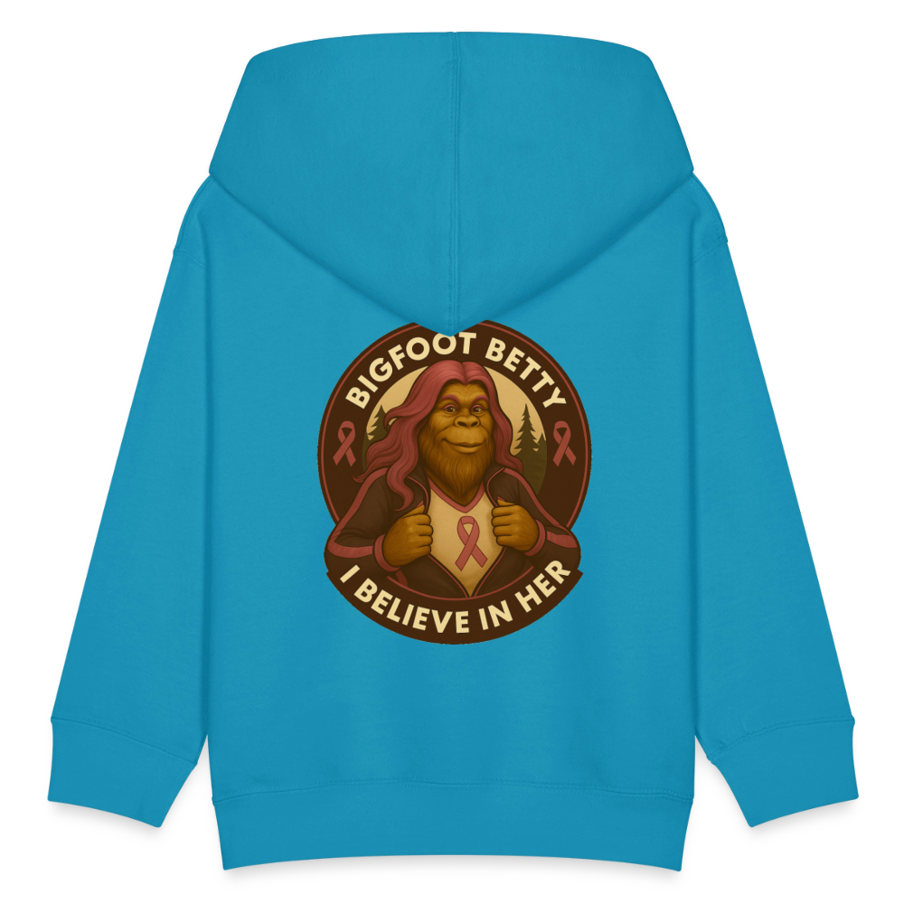 Kids' Hoodie - I Believe In Her (F/B) (RETRO) - turquoise