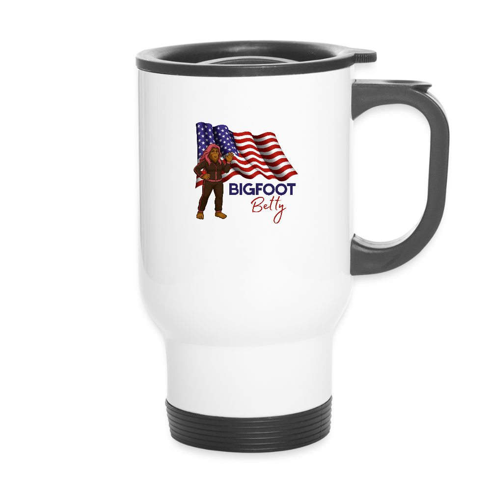 BFB July 4 - Waving Flag Travel Mug - white