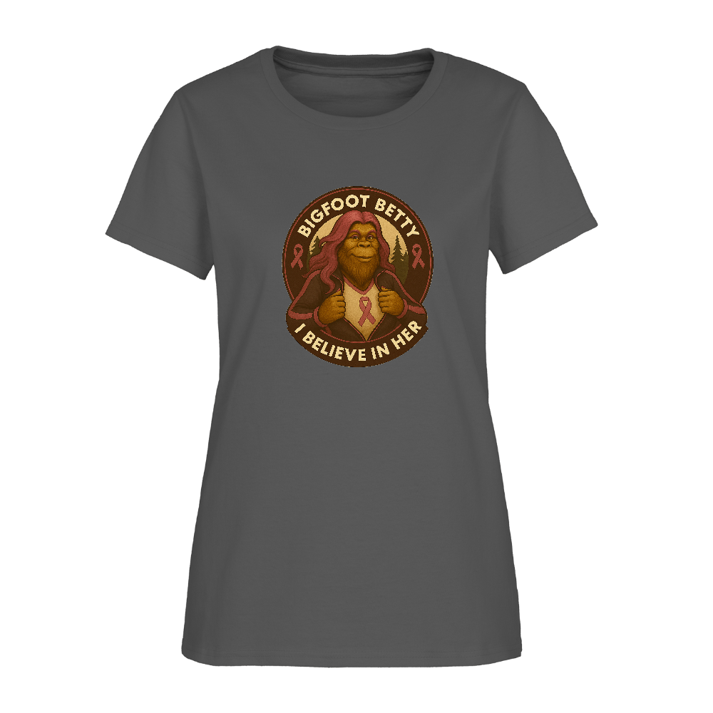 Women's T-Shirt - I Believe In Her (RETRO) - charcoal