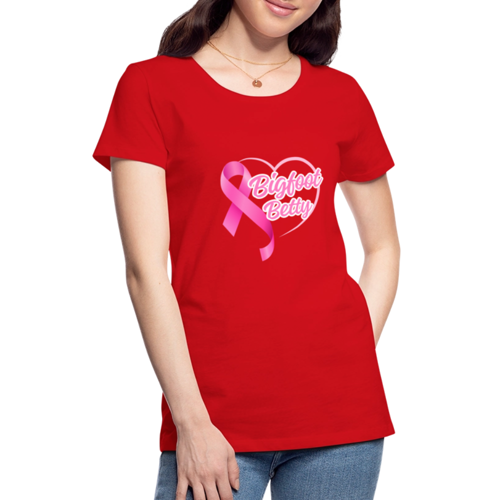 Women’s Premium T-Shirt - BFB Pink Ribbon - red