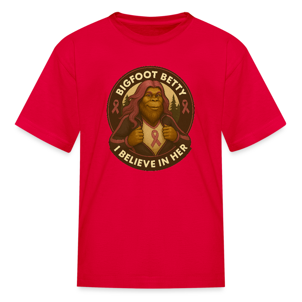 Kids' T-Shirt -I Believe In Her (RETRO) - red