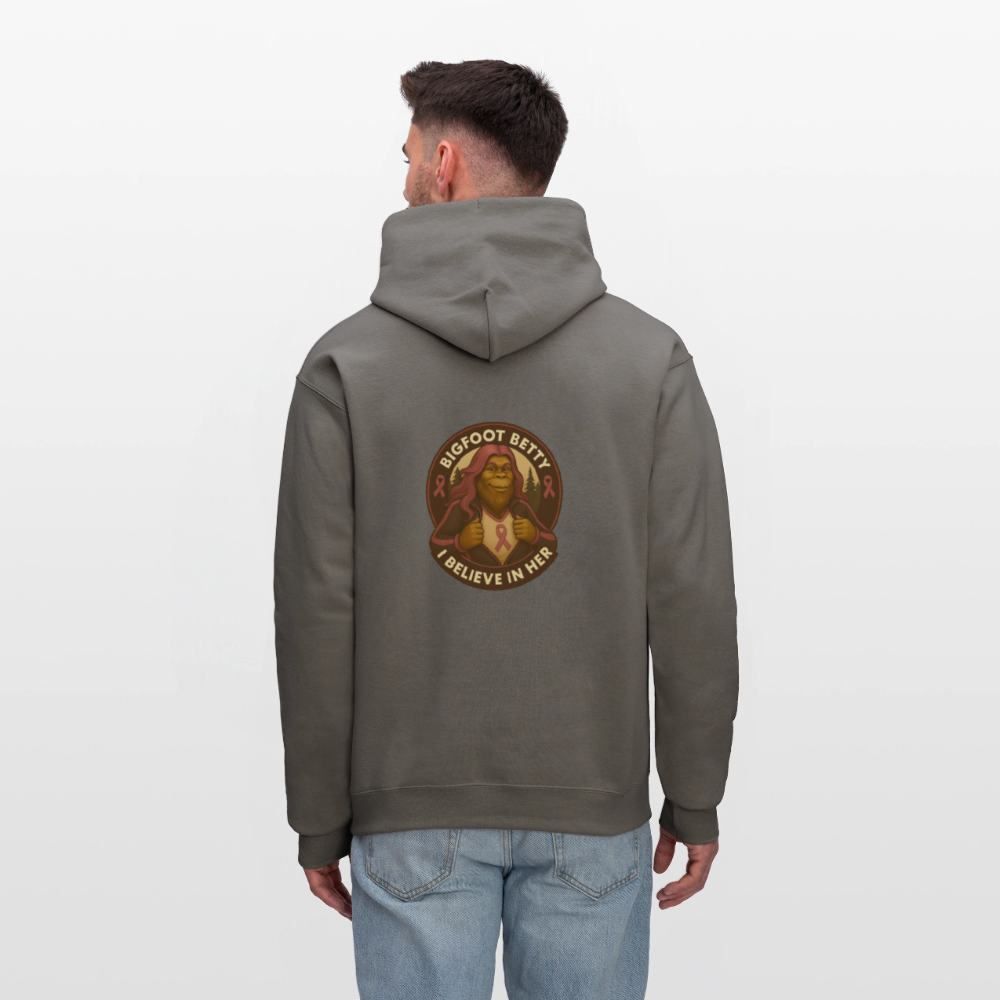 Men's Hoodie - I Believe In Her (RETRO) - asphalt gray