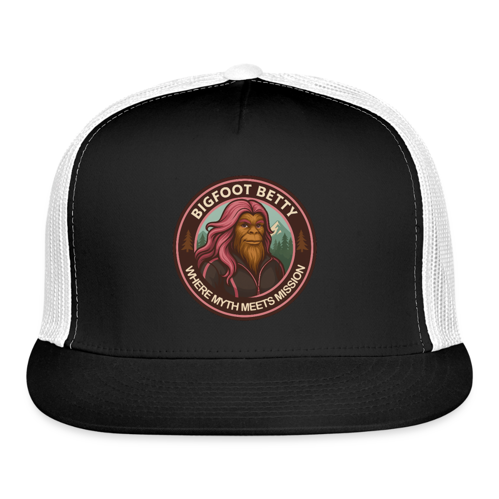Trucker Hat - Where Myth Meets Mission (RETRO) - black/white