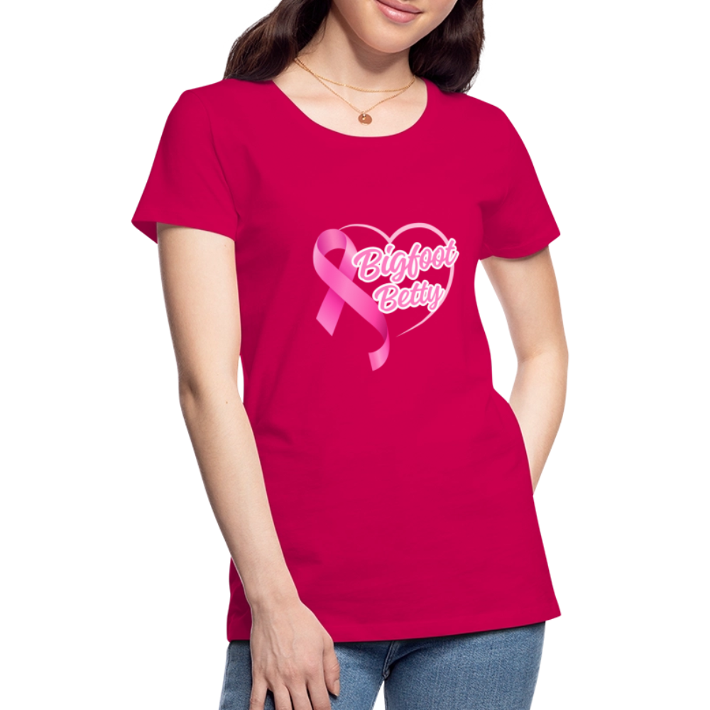 Women’s Premium T-Shirt - BFB Pink Ribbon - dark pink