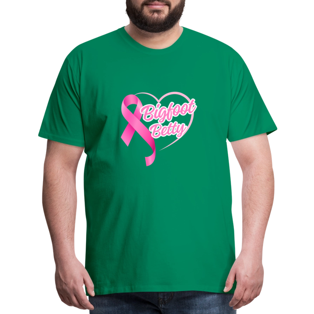 Men's Premium T-Shirt -BFB Pink Ribbon - kelly green