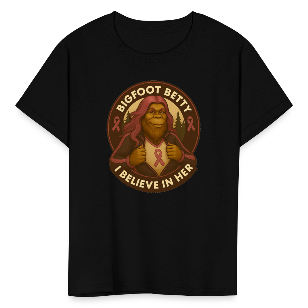 Kids' T-Shirt -I Believe In Her (RETRO) - black