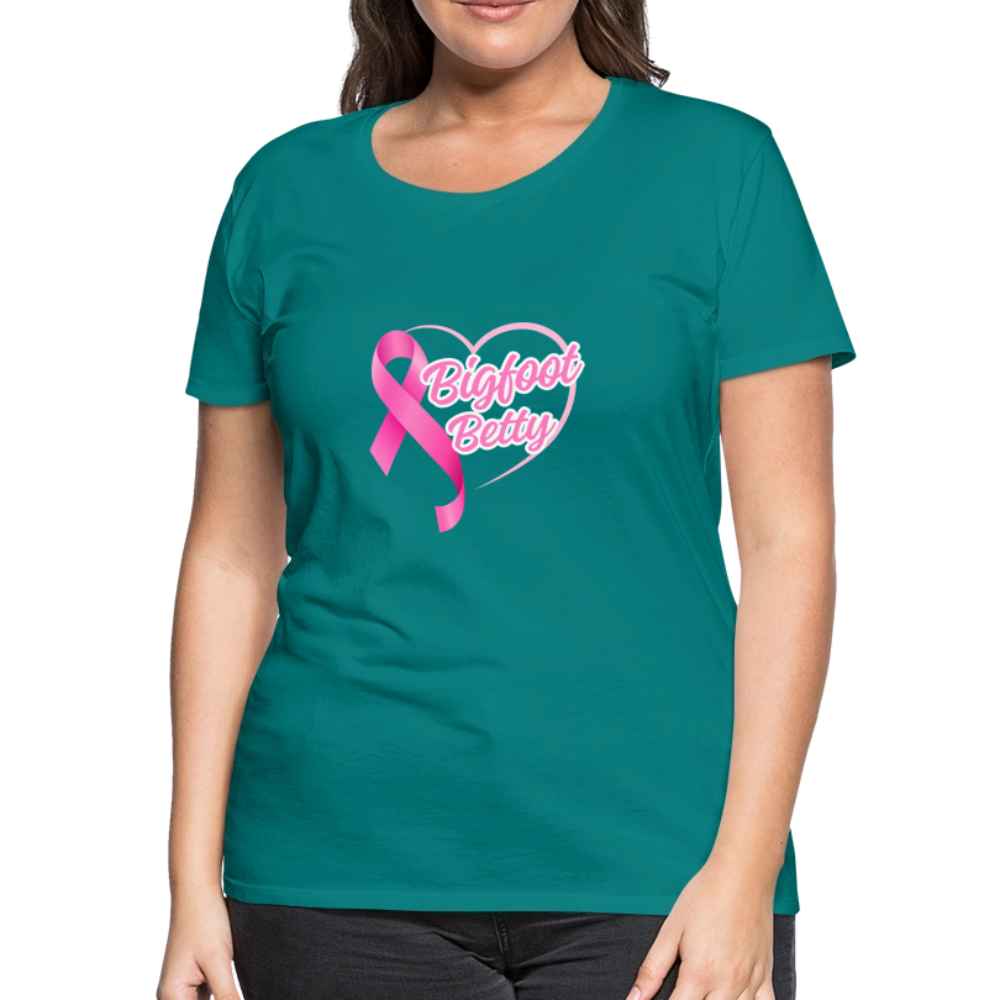 Women’s Premium T-Shirt - BFB Pink Ribbon - teal