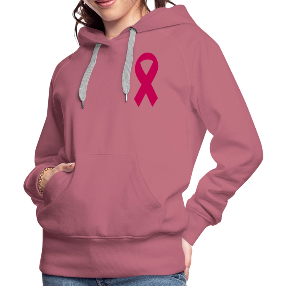 Women’s Premium Hoodie - I Believe In Her (F/B) (RETRO) PINK RIBBON - mauve