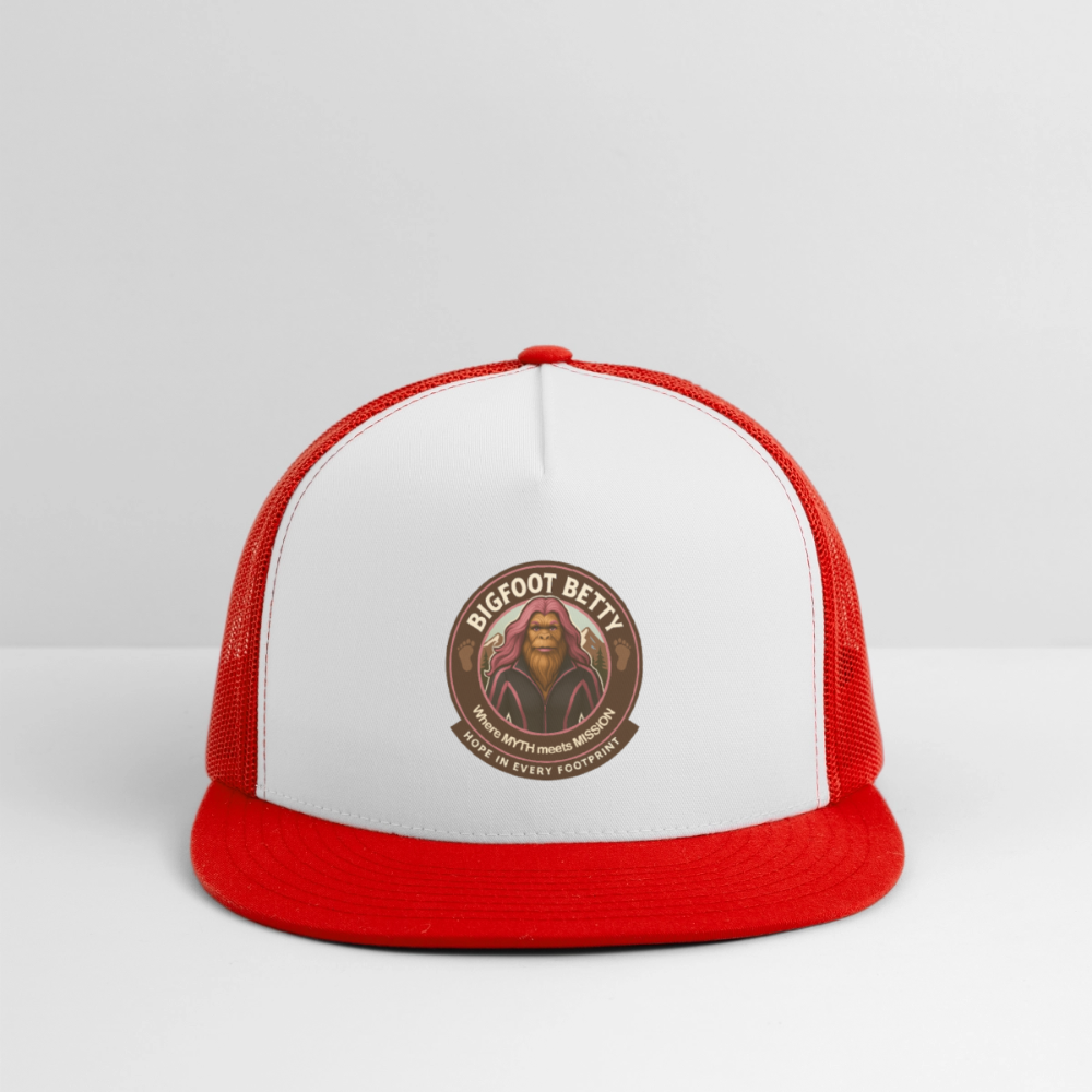 Trucker Hat - Hope in Every Footprint (RETRO) - white/red