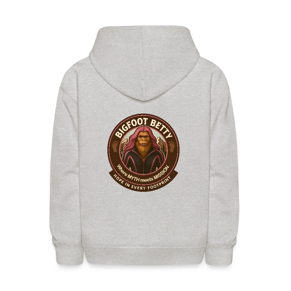 Kids' Hoodie - Hope in Every Footprint (F/B) (RETRO) - heather gray