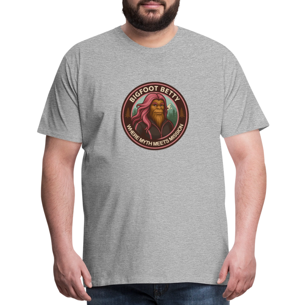 Men's Premium T-Shirt - Where Myth Meets Mission (RETRO) - heather gray