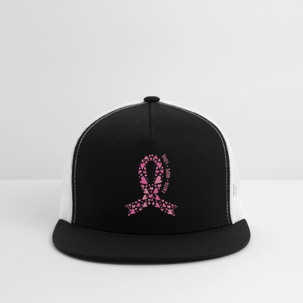 Faith Hope Love Trucker Hat - black/white