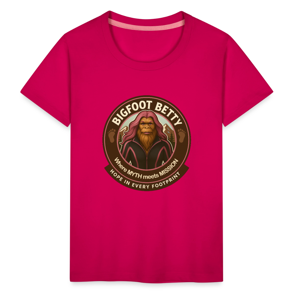 Toddler Premium T-Shirt - Hope in Every Footprint (RETRO) - dark pink