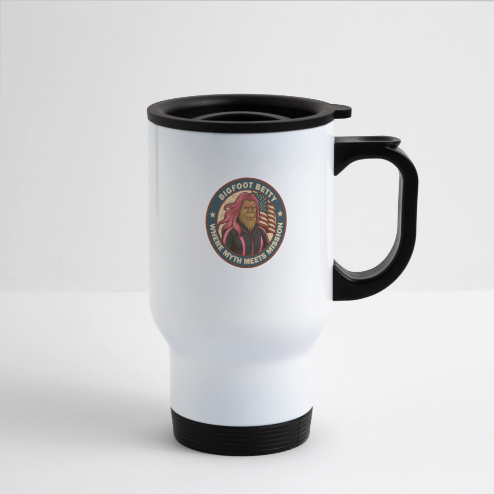 BFB July 4 - Badge Travel Mug - white