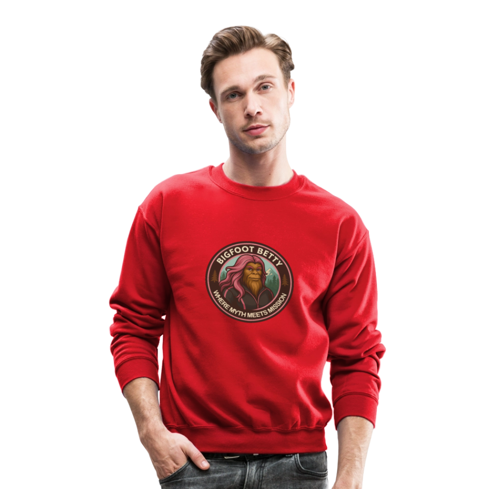 Crewneck Sweatshirt - Where Myth Meets Mission (RETRO) - red