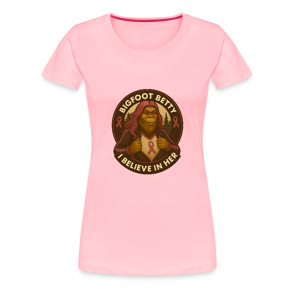 Women’s Premium T-Shirt - I Believe In Her (RETRO) - pink