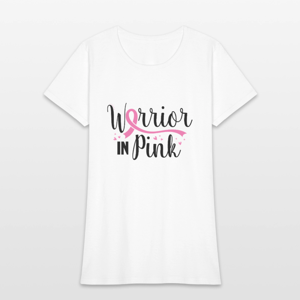 Women's Warrior in Pink T-Shirt - white