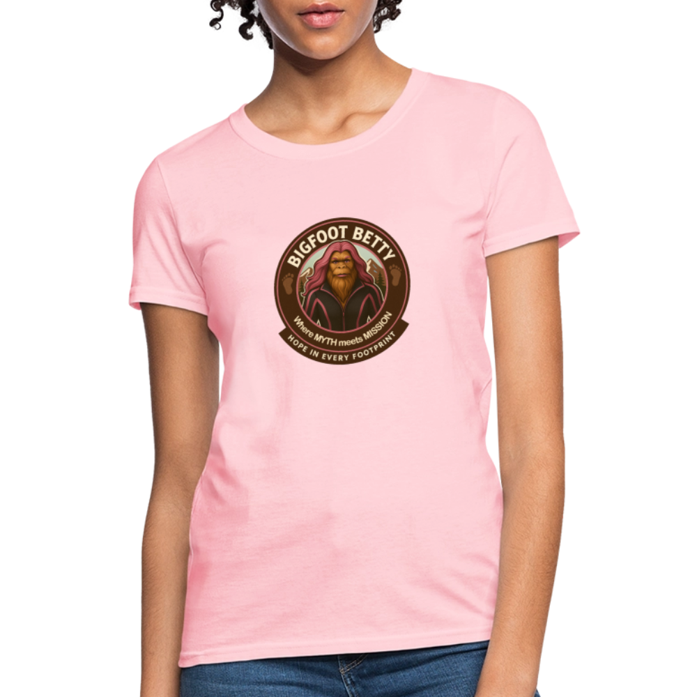 Women's T-Shirt - Hope in Every Footprint (RETRO) - pink