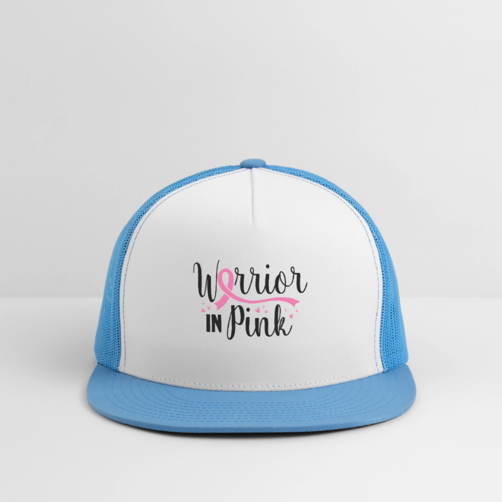 Warrior in Pink Trucker Hat - white/blue